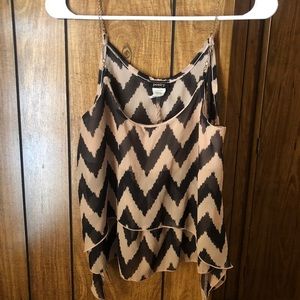 Patterned chain strap blouse